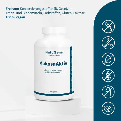 MUKOSAAktiv L-Glutamine+Propionic Acid Capsules 210 count - 4
