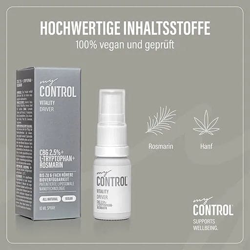 MY CONTROL Vitality CBG+L-Tryptophan+Rosemary Spray - UKDorf 