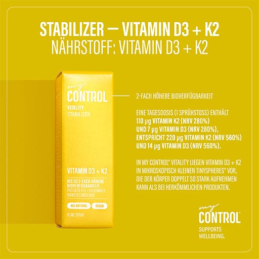 MY CONTROL Vitality Vitamin D3+K2 Spray - UKDorf 
