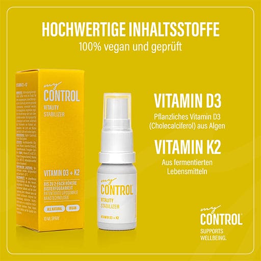 MY CONTROL Vitality Vitamin D3+K2 Spray - UKDorf 