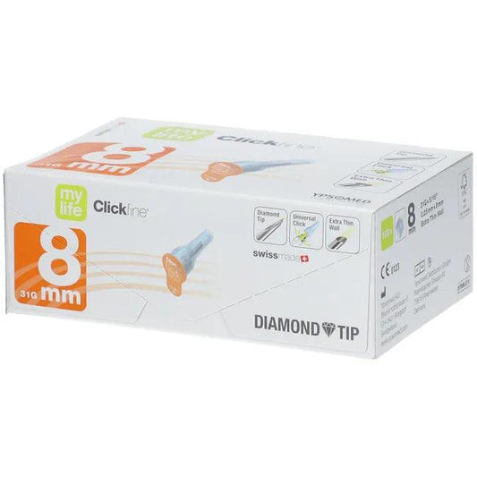 MYLIFE Clickfine Pen Needles 8mm, cannula - UKDorf 