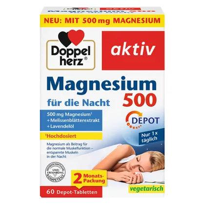 Magnesium 500 for the night, vitamins, lemon balm leaf extract, lavender oil - UKDorf 
