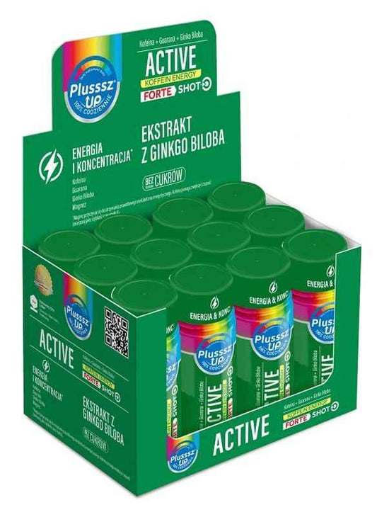 Magnesium, GUARANA, GINKO BILOBA Active caffeine Energy Forte shot
