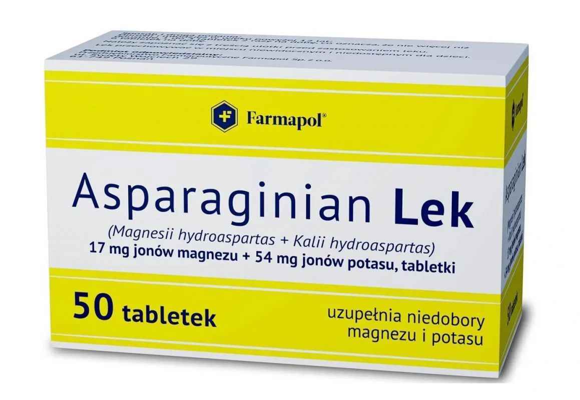 Magnesium and potassium ions Asparaginian Lek