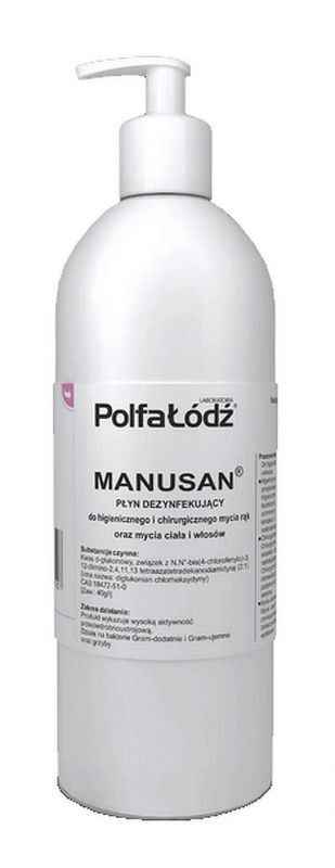 Manusan disinfectant liquid with dispenser