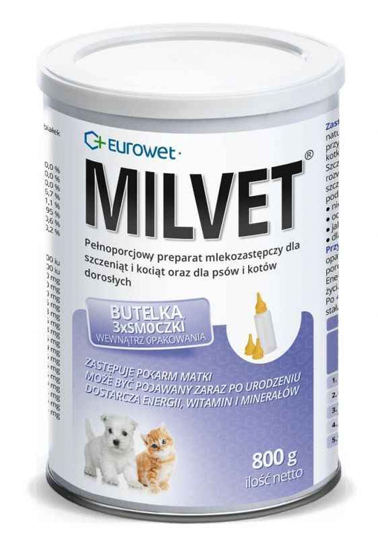 Milvet Milk replacer 800 g bottle + teat
