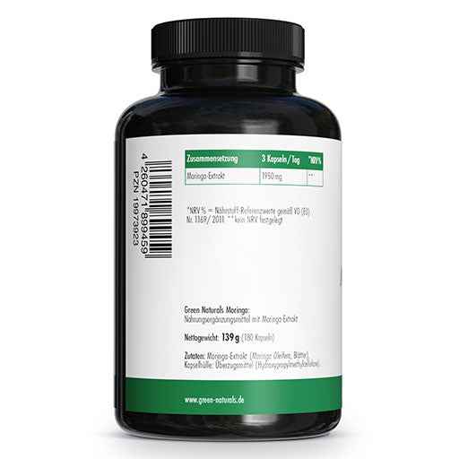 Moringa 1950 mg capsules vegan 180 pcs