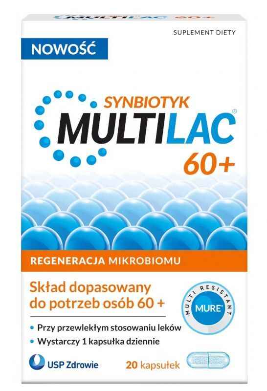 Multilac Synbiotic 60+ 20 capsules