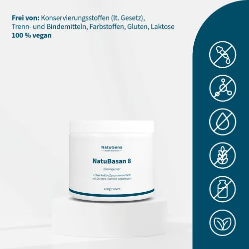 NATUBASAN 8 base powder calcium + magnesium vegan 180 g - 4