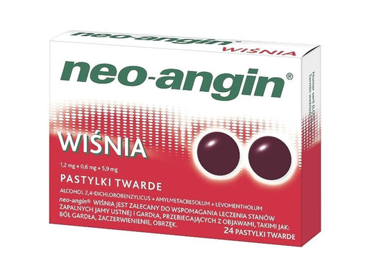 NEO-Angin Cherry x 24 pills, local anesthetic
