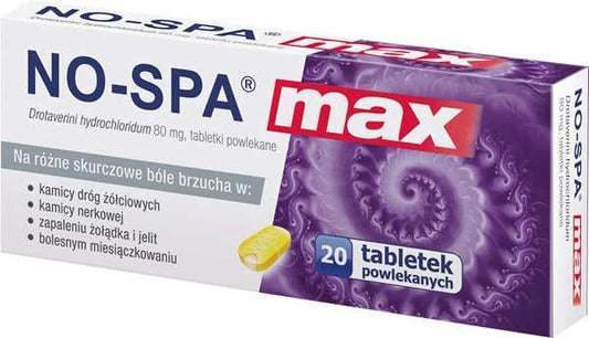 NO-SPA Max 80mg x 20 tablets - UKDorf 