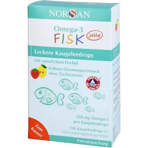 NORSAN Omega-3 FISK Jelly for children drag storage 120 pieces