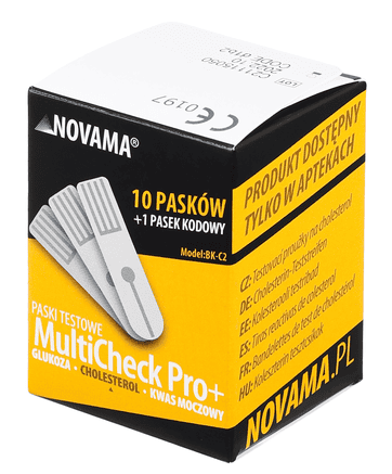 NOVAMA MultiCheck Pro+ Cholesterol Test Strips - UKDorf 