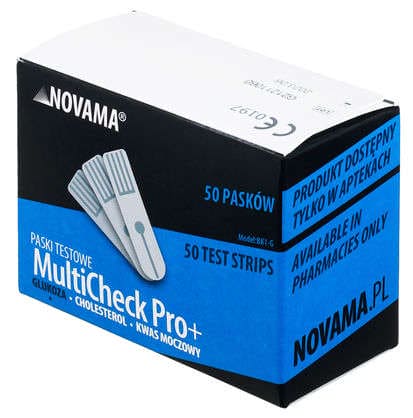 NOVAMA MultiCheck Pro+ Glucose Test Strips - UKDorf 