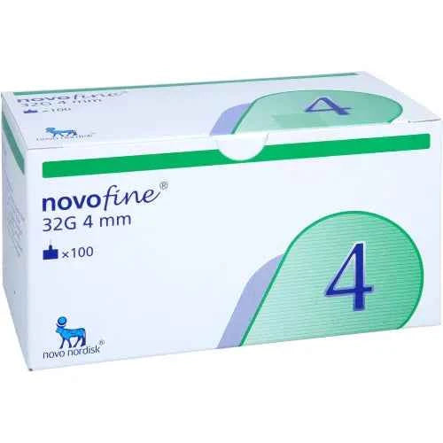 NOVOFINE 4 mm cannulas 0.23x0.25 mm 32 G 100 pcs