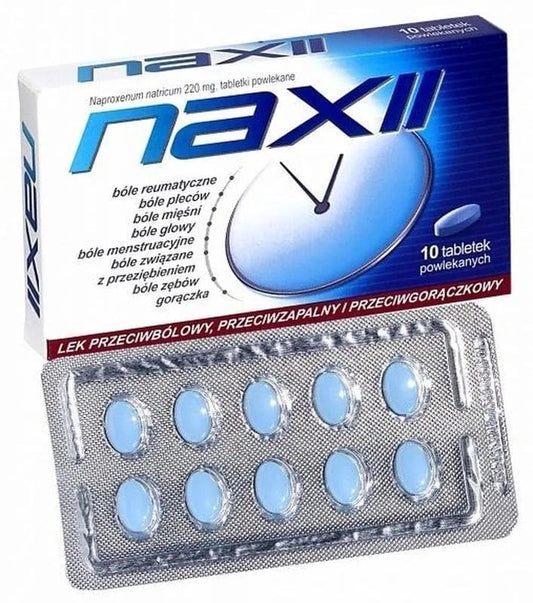 Naproxen, PAIN, NAXII (Boloxen) 0.22g 10 tablets - UKDorf 