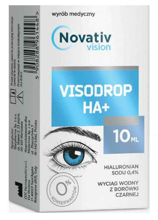 Novativ Vision Visodrop HA+ eye drops
