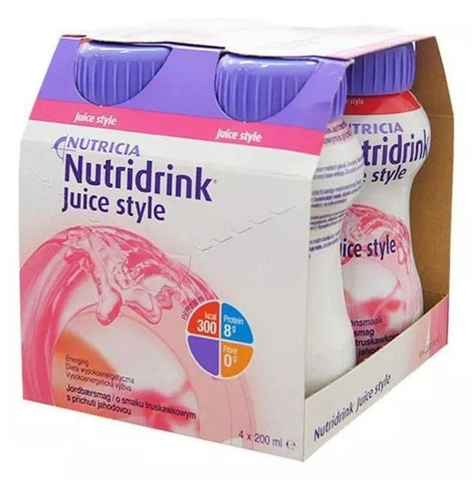 Nutridrink Juice style strawberry flavor 4 x 200ml