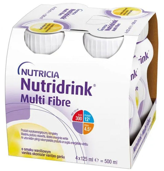 Nutridrink Multi Fiber Vanilla 4 x 125ml