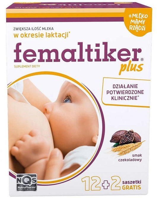NutroPharma Femaltiker plus chocolate flavor 14 sachets (12 sachets + 2 free)