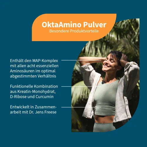OKTAAMINO Amino Acids + Zinc + Magnesium + Vitamin B6 Powder 750 g - 3