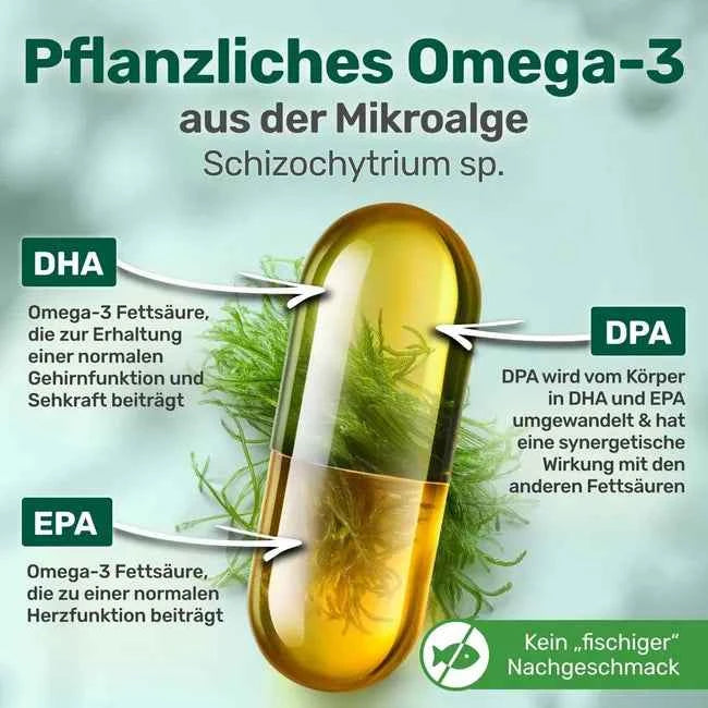 Omega-3 Capsules 917 mg vegan + DHA + EPA + DPA