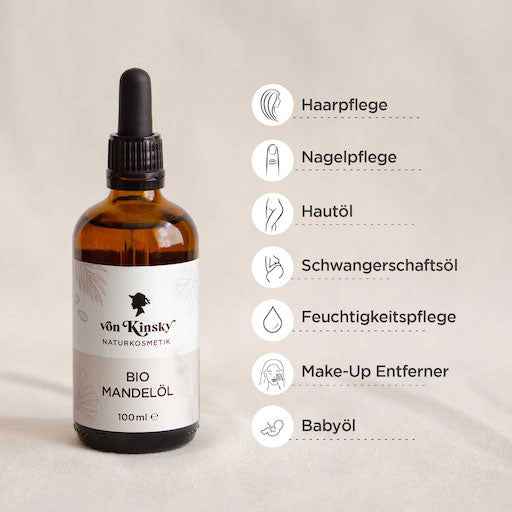 Organic Almond Oil Pure Skin Care + Hair Treatment