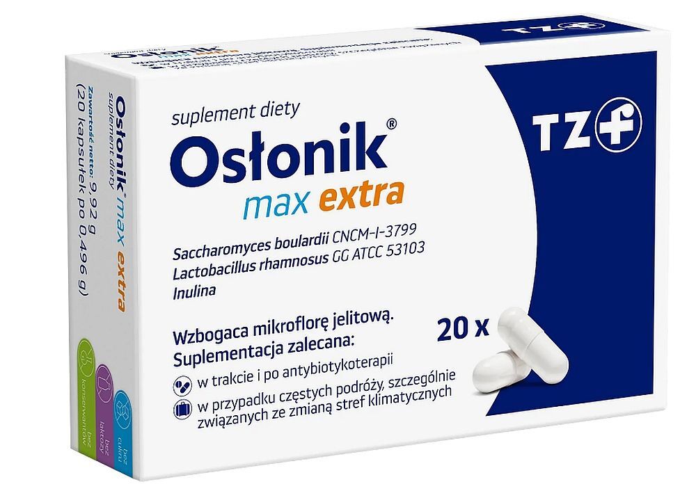 Osłonik Max Extra x 20 capsules Saccharomyces boulardii