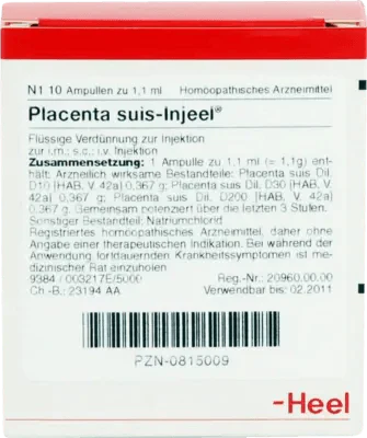 PLACENTA SUIS homeopathy Injeel ampoules - UKDorf 