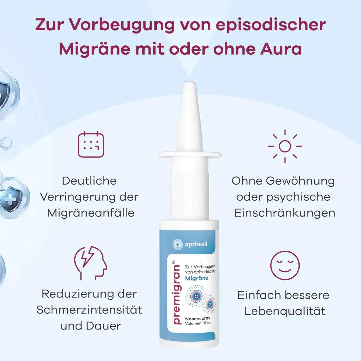 PREMIGRAN Migraine Spray Apriwell Nasal Spray