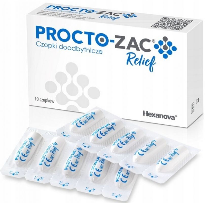 Procto-Zac Relief x 10 rectal suppositories