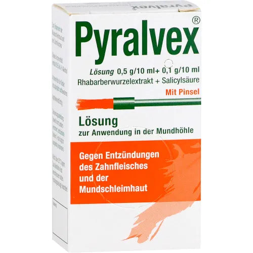 PYRALVEX solution, rhubarb root, salicylic acid