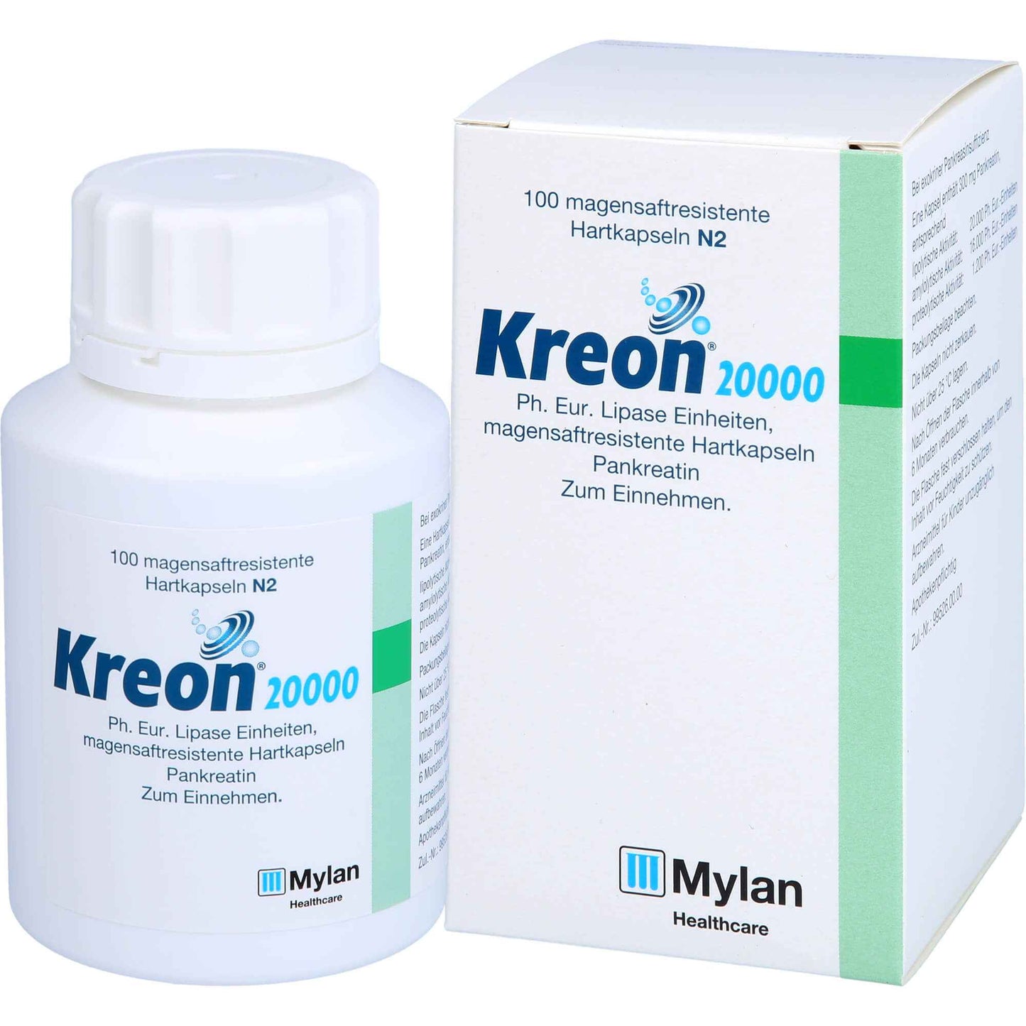 Pancreatin, KREON 20,000 Ph.Eur. Lipase Units, Measurable Hard Capsules