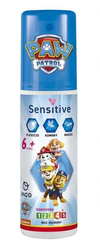 Paw Patrol Sensitive Liquid against ticks, mosquitoes and midges for children BLUE