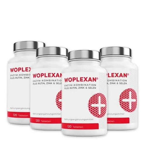 Pineapple, papaya, pancreatin, rutin, trypsin, chymotrypsin, WOPLEXAN - UKDorf 