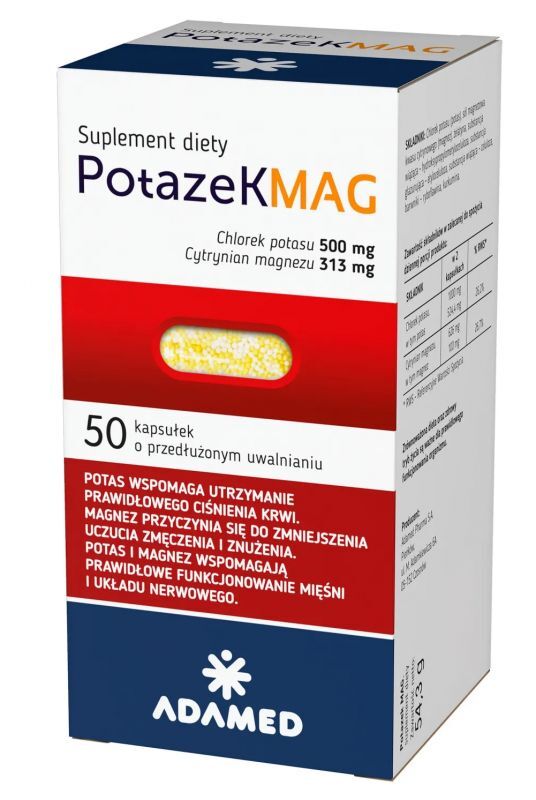 Potazek Mag x 50 capsules, magnesium supplements