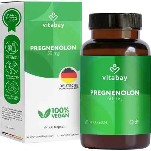 Pregnenolone 50 mg high-dose capsules, 120 count