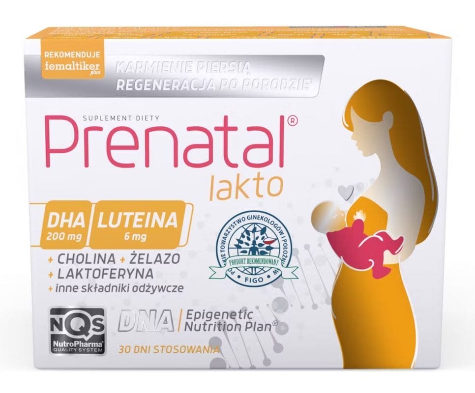 Prenatal Lakto 60 capsules (30 capsules + 30 capsules) - UKDorf 