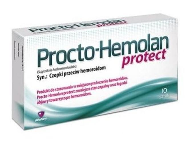 Procto-HEMOLAN Protect suppositories x 10, treatment of hemorrhoids