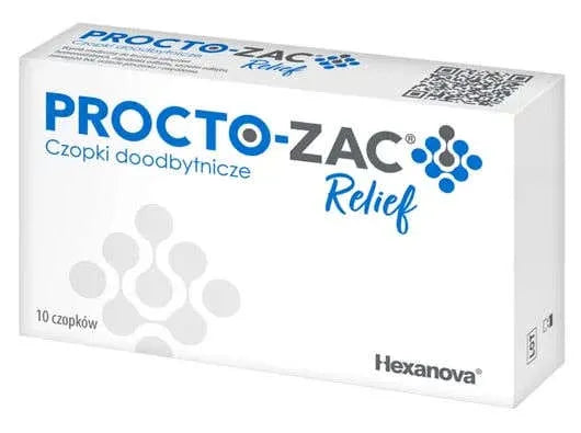 Procto-Zac Relief x 10 rectal suppositories - UKDorf 