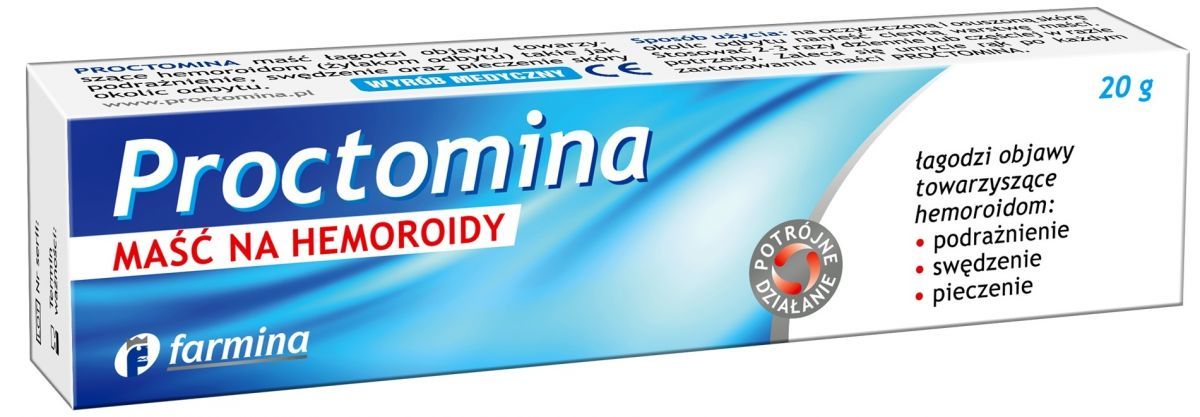 Proctomina Hemorrhoid Ointment 20 g FARMINA