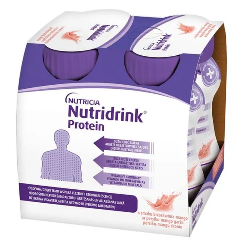 Protein NUTRIDRINK peach-mango 4 x 125ml