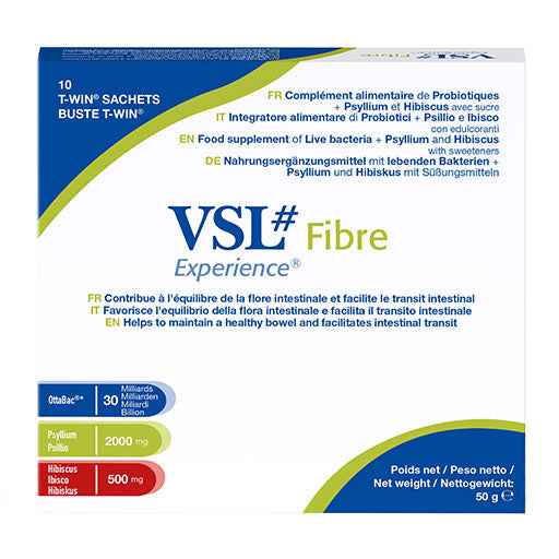Psyllium husk, VSL Fibre high-dose bacteria with psyllium and hibiscus