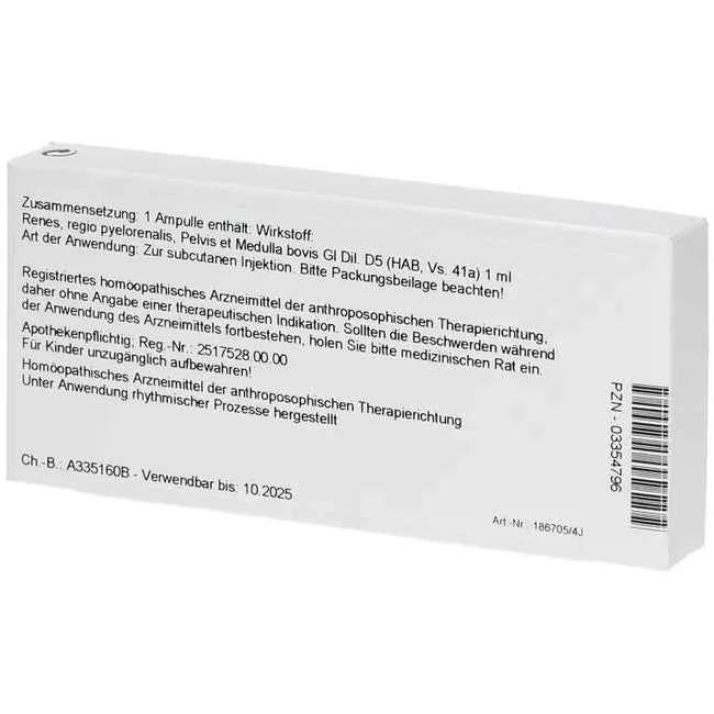 RENES REGIO pyelorenalis GL D 5 ampoules