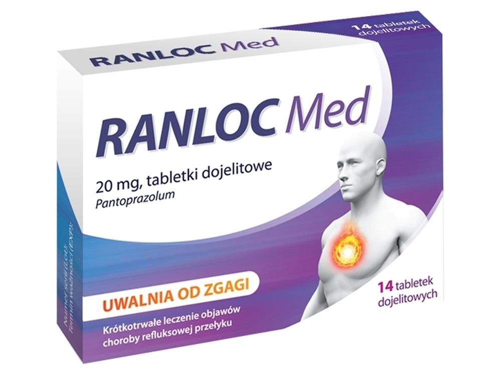 Ranloc MED x 14 tablets 0.02 g dizziness, diarrhea, nausea, vomiting