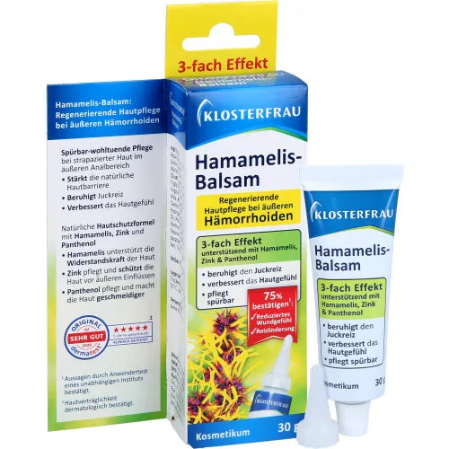 Regenerating skincare for external hemorrhoids witch hazel balm 30 g