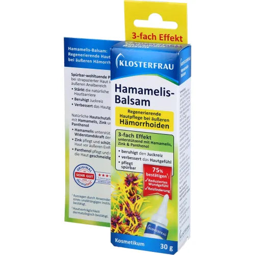 Regenerating skincare for external hemorrhoids witch hazel balm 30 g
