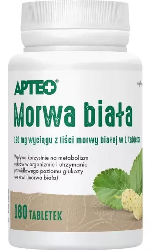 Regulates blood sugar APTEO white mulberry x 180 tablets