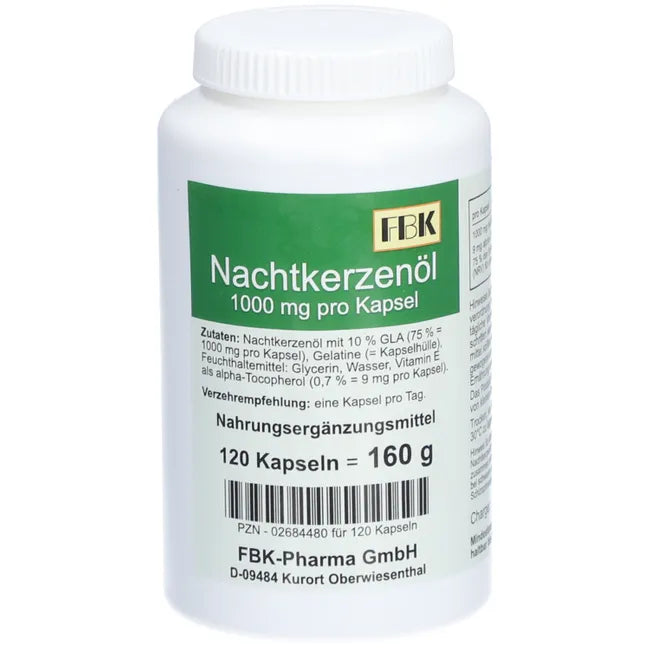 Rheumatism, neurodermatitis, hay fever, Evening primrose oil 1000 capsules 120 pieces