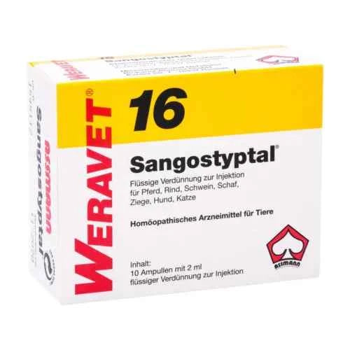 SANGOSTYPTAL 16 ampoules vet. 10X2 ml